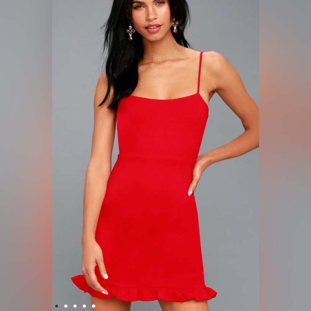Lulus spoonful of sass Red bodycon mini dress